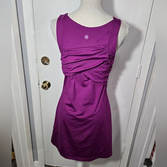 Athleta Tangelo Twist Front Dress Magenta Purple Sz Small - Picture 3 of 7
